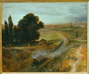 Berlín-Potsdamer Bahn od Adolph Menzel