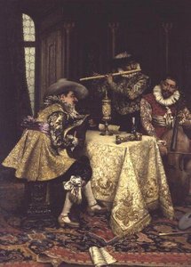 Hudebníci od Adolphe Alexandre Lesrel
