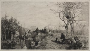 Pobřeží potoka v Rossillon od Adolphe Appian