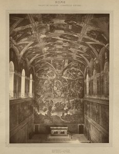 Řím – Vatikánský palác, Sixtinská kaple – Michelangelo od Adolphe Braun