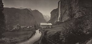 Údolí Lauterbrunnen, Švýcarsko z alba Charbons de Braunvues prises..., c. 1868. od Adolphe Braun