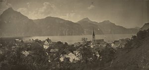 Pohled na Flüelen ve Švýcarsku od Adolphe Braun