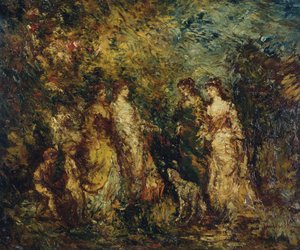 Naisten peli od Adolphe Joseph Thomas Monticelli