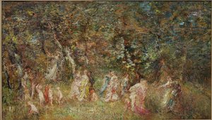 Houpačka od Adolphe Joseph Thomas Monticelli