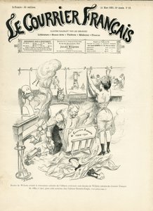 Ilustrace Adolphe dit Willette (1857-1926) pro obálku Le Courrier francais od Adolphe Leon Willette