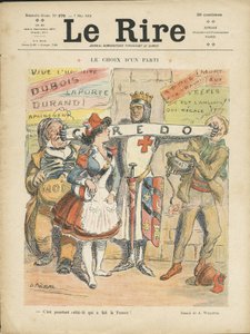 Ilustrace Adolphe dit Willette (1857-1926) pro obálku Le Rire, 07.05.10 - Party Choice - Volby - Marianne od Adolphe Leon Willette