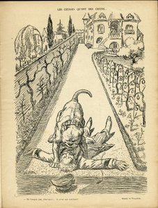 Ilustrace Adolphe dit Willette (1857-1926) v Le Rire, 27.02.09 - Les ceusses que on des chien - Urbanismus architektury, Zvířata - Pes, Pitt-Bull od Adolphe Leon Willette