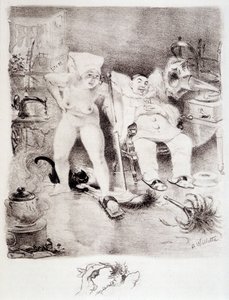 Lenost - kresba Willette od Adolphe Leon Willette