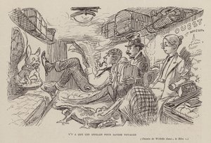 Jen Angličané umějí cestovat (litografie) od Adolphe Leon Willette