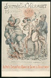 Pohlednice, satirické v barvách od Adolphe Leon Willette