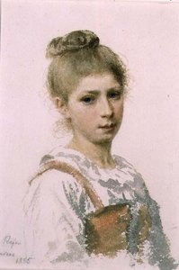 Portrét mladé dívky od Adolphe Ragon