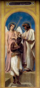 Křest Eunucha. Obraz Adolphe Rogera (1800 - 1880) od Adolphe Roger
