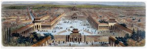„Pohled na město Peking z jihu“, Čína, polovina 19. století od Adolphe Rouargue