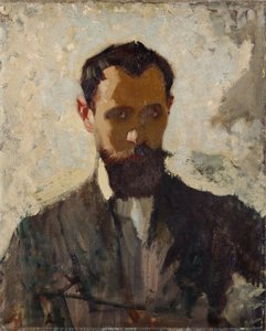 Studie autoportrétu, kolem roku 1912 (olej na plátně)