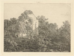Zřícenina Huis ter Haar od Adriaan Jacob Willem van Dielen