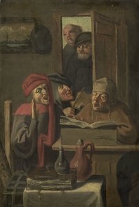 Hudební společnost od Adriaen (after) Brouwer