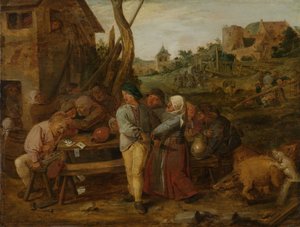rolnická rvačka od Adriaen Brouwer