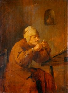 Le tailleur de plumes - ořezávátko... od Adriaen Brouwer