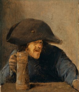 Sedlák s cylindrem a cisternou od Adriaen Brouwer