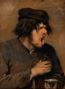 Hořký lektvar, cca 1636-38 (olej na dubu) od Adriaen Brouwer