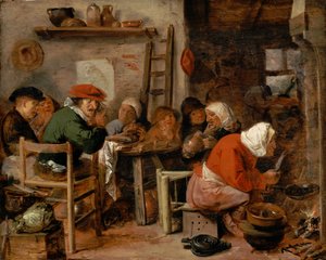 Žena dělá palačinky od Adriaen Brouwer