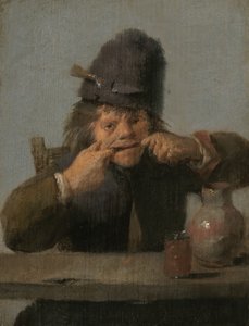 Youth Make a Face, c. 16321635. od Adriaen Brouwer