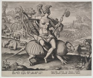 Amerika, ze čtyř kontinentů,.n.d. od Adriaen Collaert