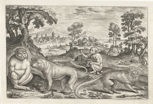 Opice Čtyřnohá zvířata (název série) Animalivm Qvaddrvpedvm (název série) od Adriaen Collaert