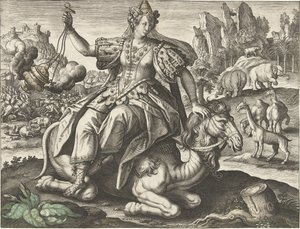 Asie Čtyři kontinenty (název série) od Adriaen Collaert