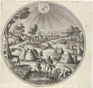 červenec Ivlivs (název na objektu) Dvanáct měsíců (název série) od Adriaen Collaert