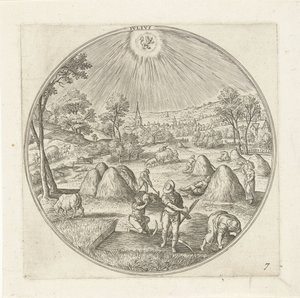 červenec Ivlivs (název na objektu) Dvanáct měsíců (název série) od Adriaen Collaert