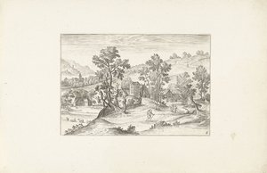 Krajina s turisty Krajiny kolem Antverp (název série) od Adriaen Collaert