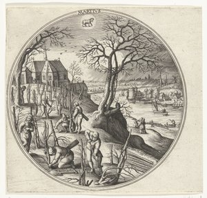 březen Martivs (název na objektu) Dvanáct měsíců (název série) od Adriaen Collaert