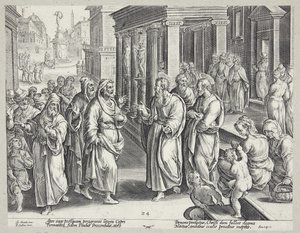 Elymasovo oslepení od Adriaen Collaert