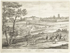 Pohled na Bethune (levý list) Veuë de la Ville de Bethune en Artois (název na objektu)