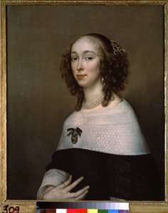 Portrait de femme (Portrét dámy). Obraz od Adriaen Hannemann (Adrien Hanneman