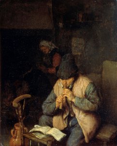 Flétnista, c1660 od Adriaen Jansz. van Ostade