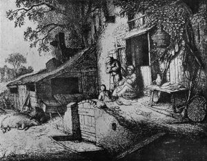 Točící se žena, 1652 od Adriaen Jansz. van Ostade