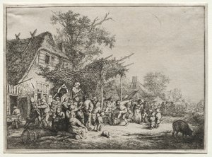 Festival pod mříží. od Adriaen Jansz. van Ostade