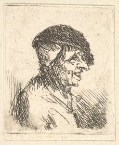 Hlava rolníka, 17. století. od Adriaen Jansz. van Ostade