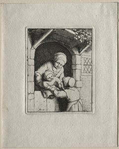 Matka a dvě děti. od Adriaen Jansz. van Ostade