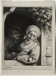Venkovská Něha vesnická romantika. od Adriaen Jansz. van Ostade