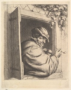 Kuřák u okna, 1610-85. od Adriaen Jansz. van Ostade