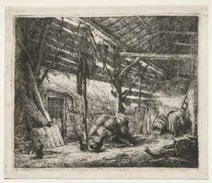 Stodola, 1647. od Adriaen Jansz. van Ostade