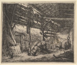 Stodola, 1647. od Adriaen Jansz. van Ostade