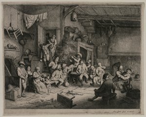 Tanec v hostinci, 1652. od Adriaen Jansz. van Ostade