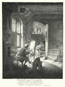 Malíř (rytina) od Adriaen Jansz. van Ostade