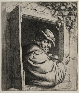 Kuřák u okna. od Adriaen Jansz. van Ostade