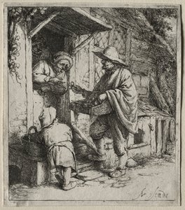 Prodejce brýlí. od Adriaen Jansz. van Ostade