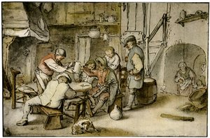 hudebník od Adriaen Jansz. van Ostade